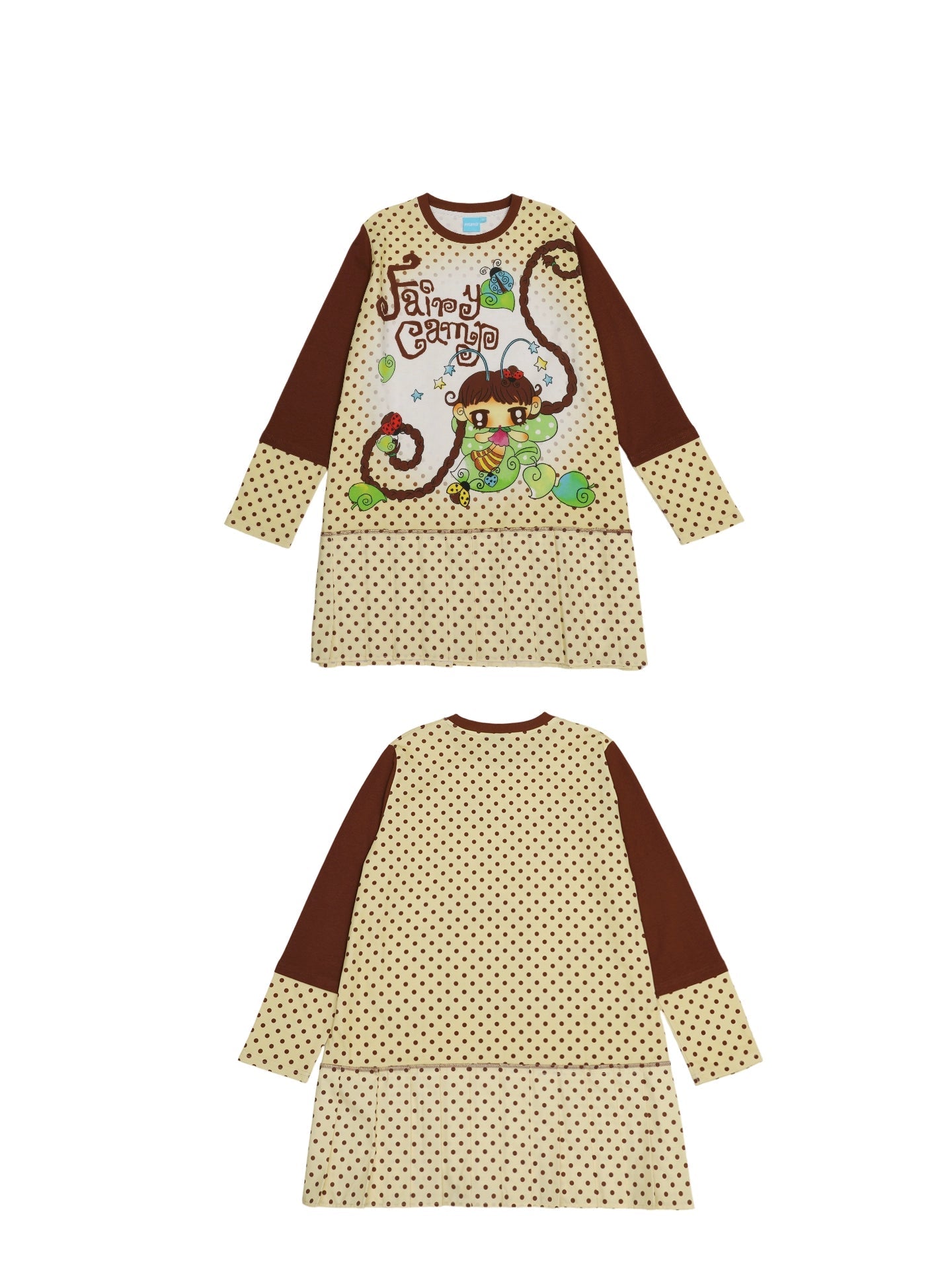 Fairy Camp Beige Pleated Dress