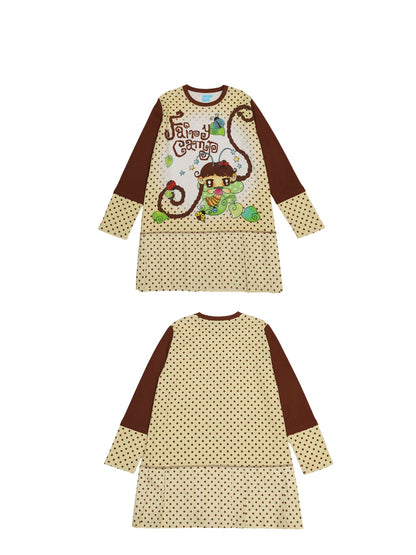 Fairy Camp Beige Pleated Dress