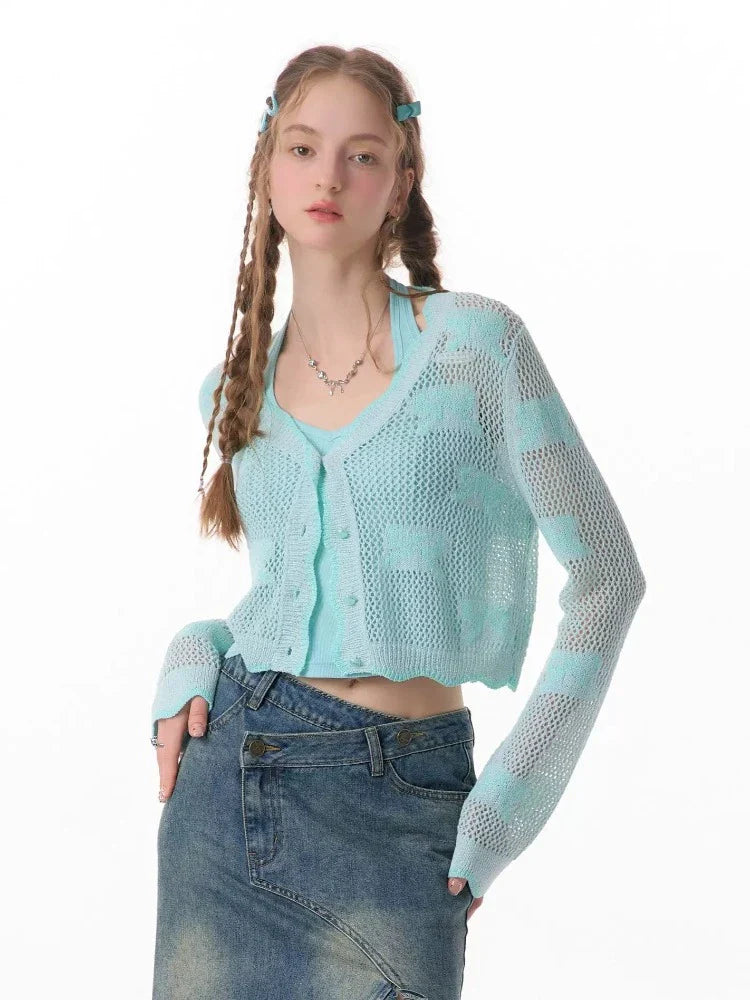 Sunscreen knit cardigan