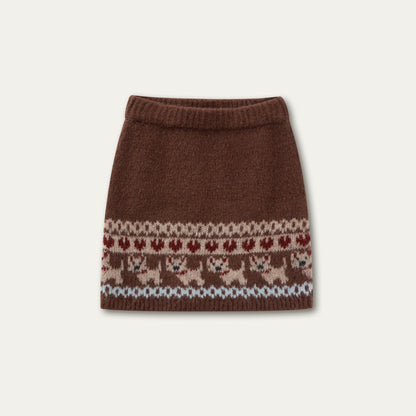 Vintage Preppy Style Knit Sweater Set-up