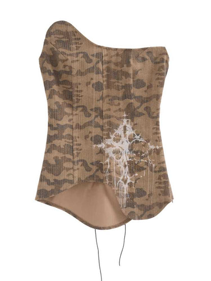 Designer camouflage tube top