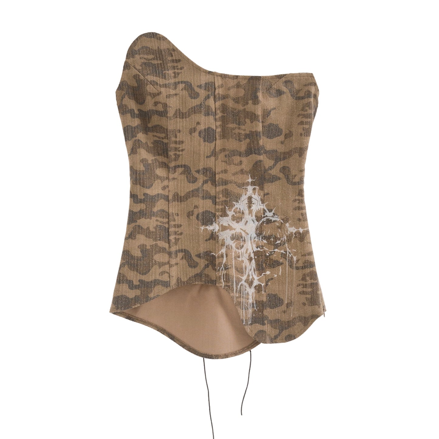 Cross Child Asymmetrical Camouflage Top