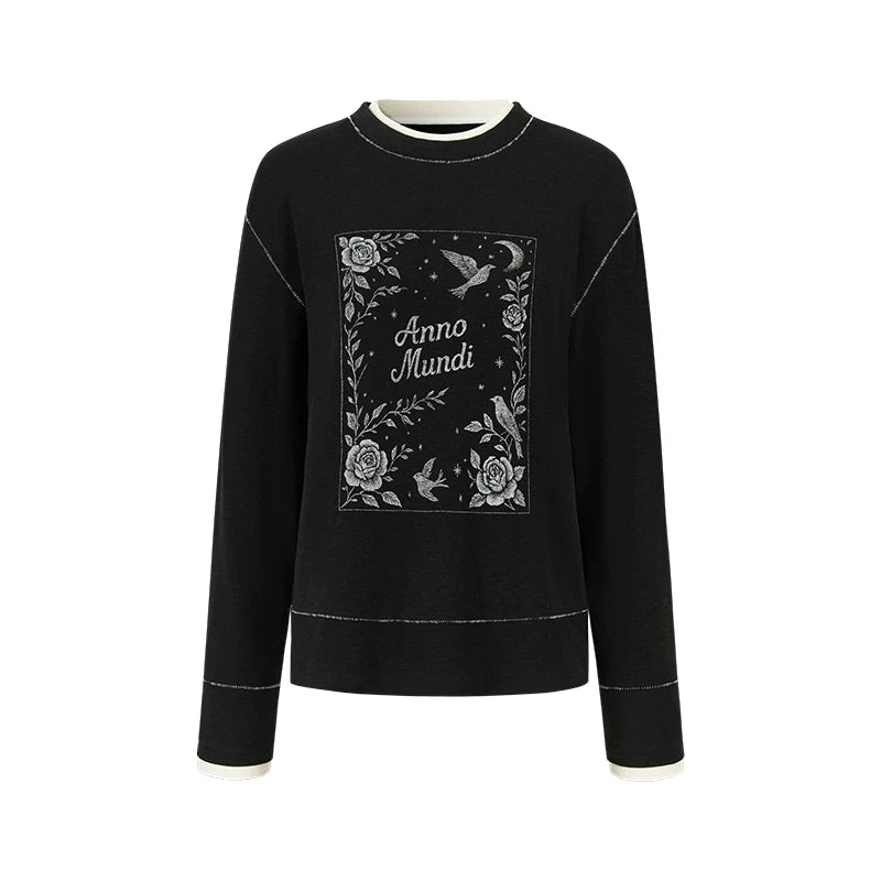 Color-Block Embroidered T-Shirt
