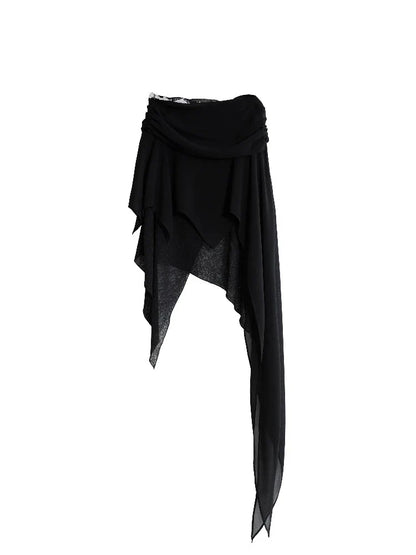 Dark fairy style elegant chiffon skirt