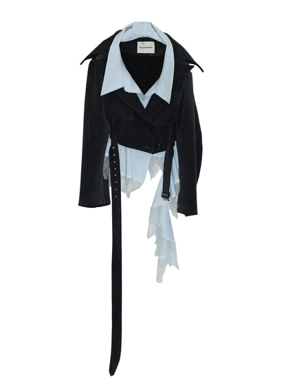 Vintage Lace Silhouette Short Top