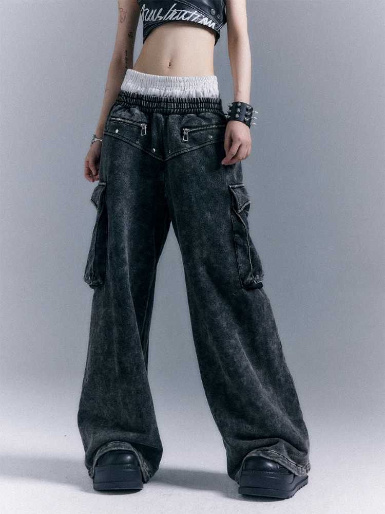 Double waist casual pants