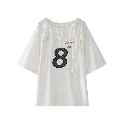 Block Core Mesh Slouch Top