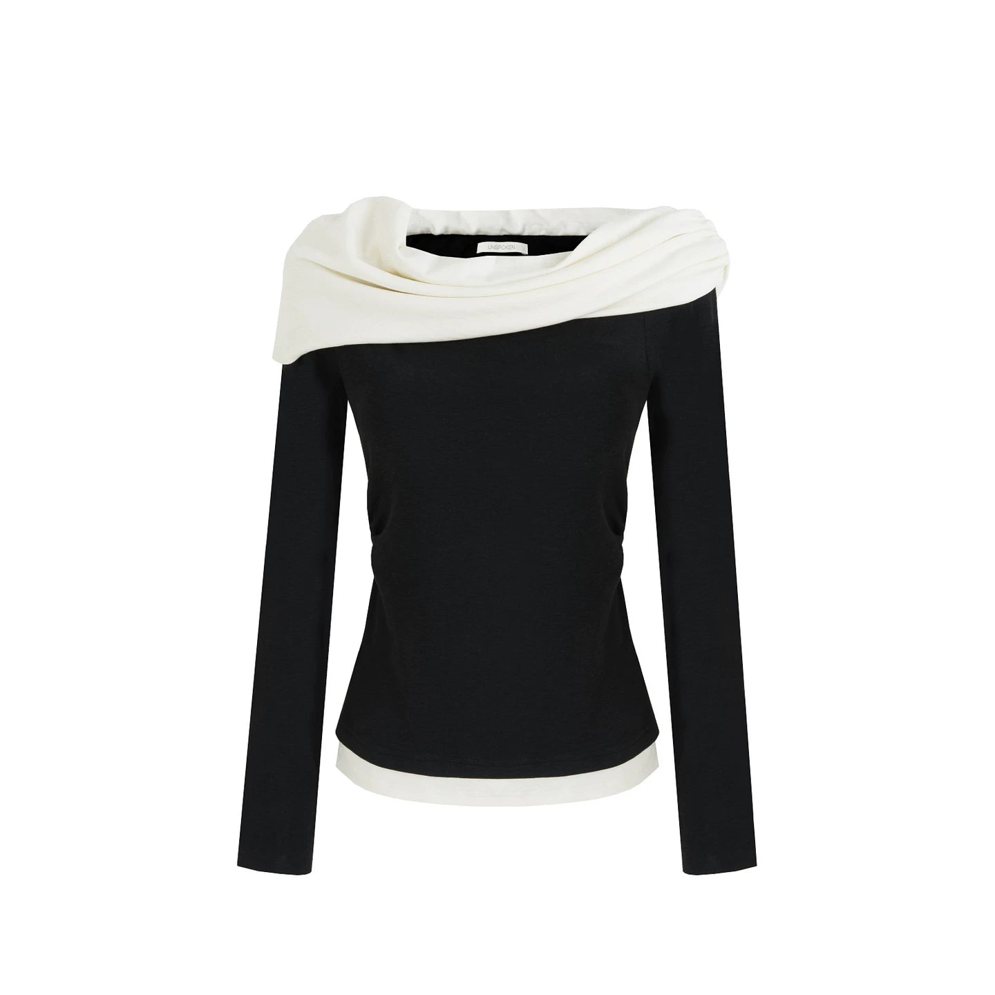 Plissierte Schulterfreie Strickbluse