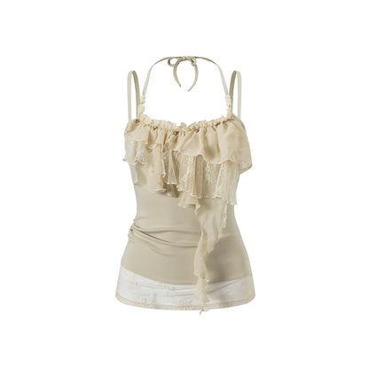 Tie-Dye Beaded Lace Camisole Top
