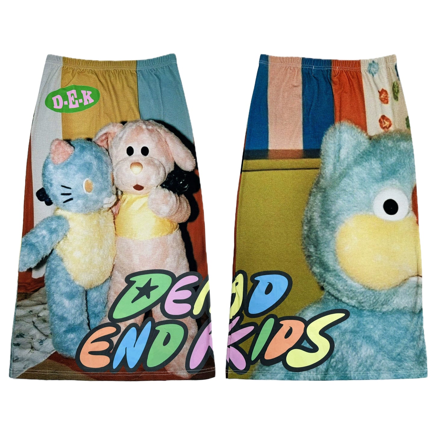 Reversible Print Stretch Casual Maxi Skirt