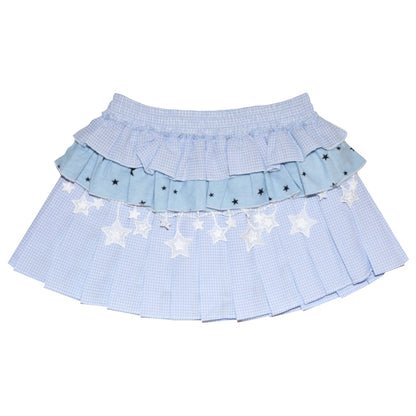 Blue Tiered Skirt