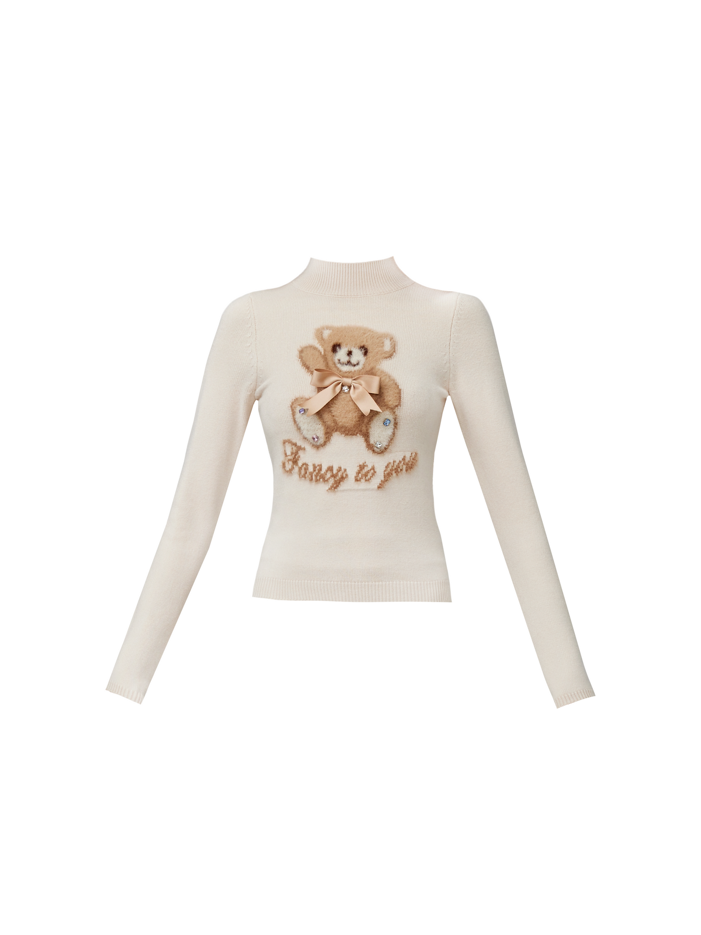 Hazelnut Cute Bear Knit Layered Set