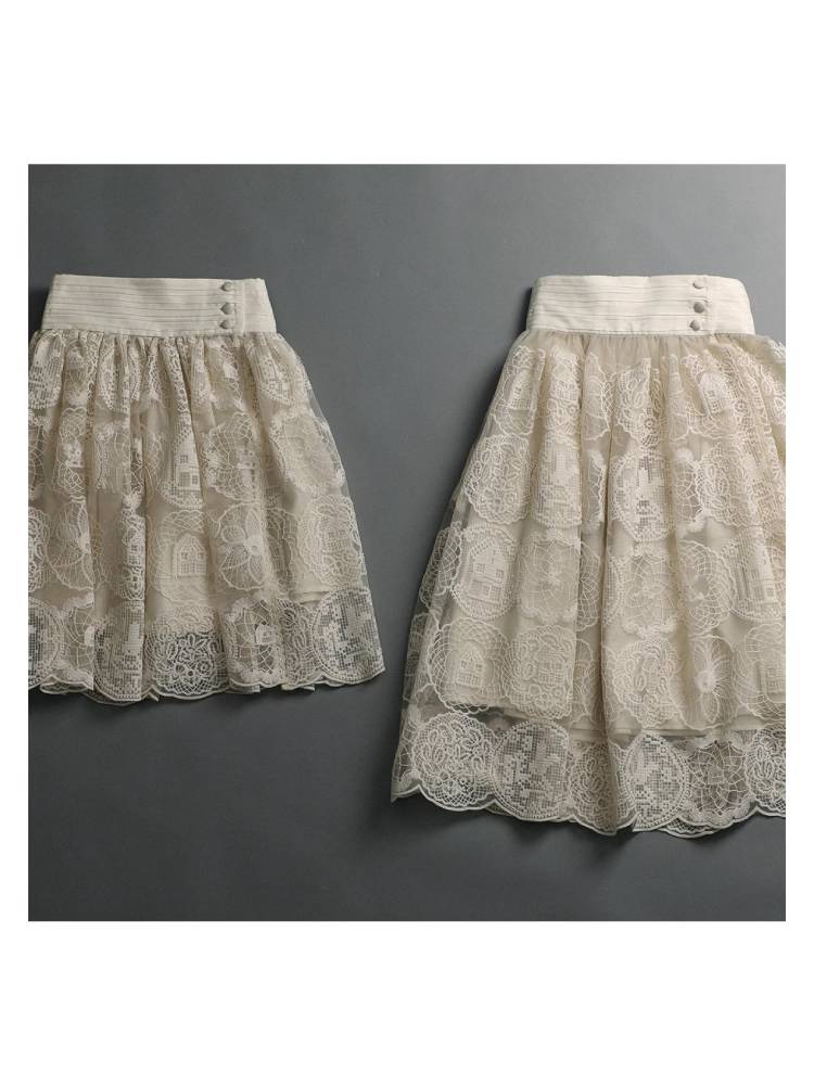 Lace embroidery skirt