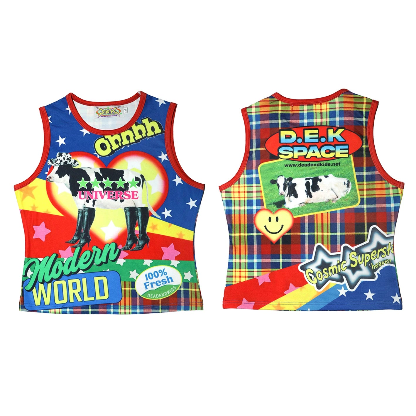 Amerikanisches Y2K-Tanktop mit Print
