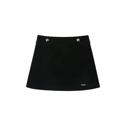 Retro Woolen A-Line Skirt