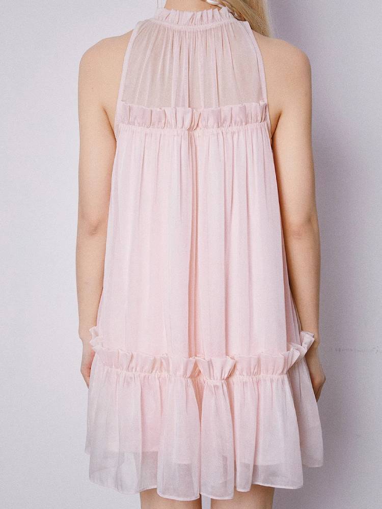 Pleated sleeveless dress