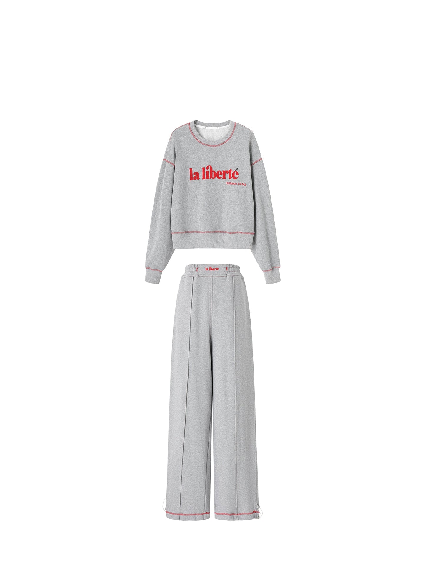 Vintage Gray Sweatshirt & Pants Set-Up