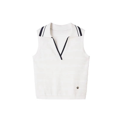 White Stripes Vest