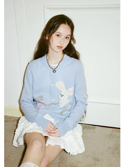 Rabbit knit cardigan