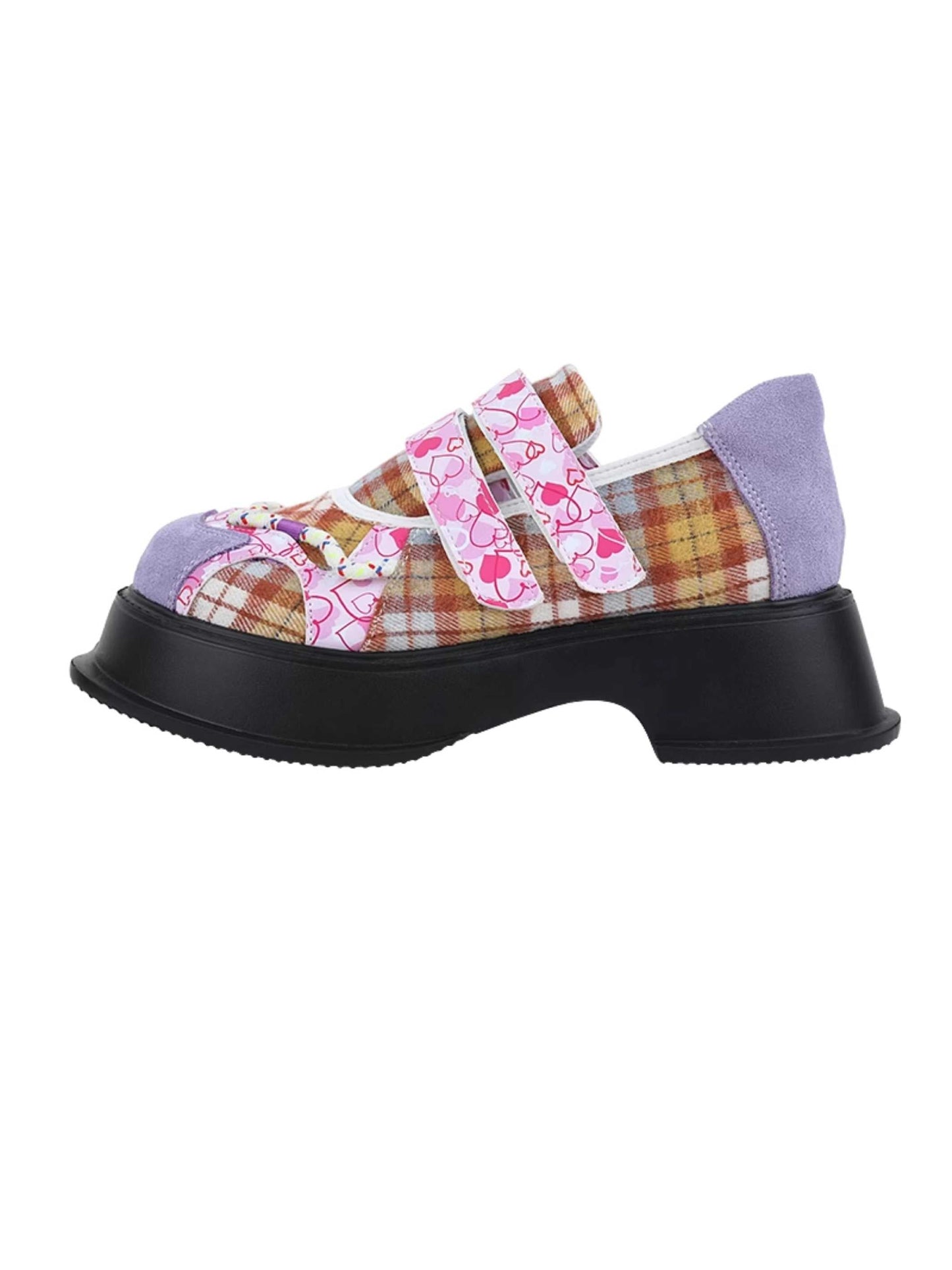 Checkered platform shoes