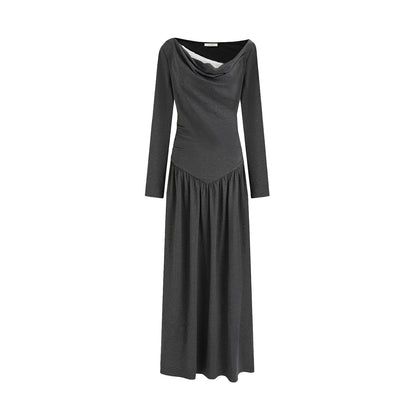 Lace Shoulder Knit Dress