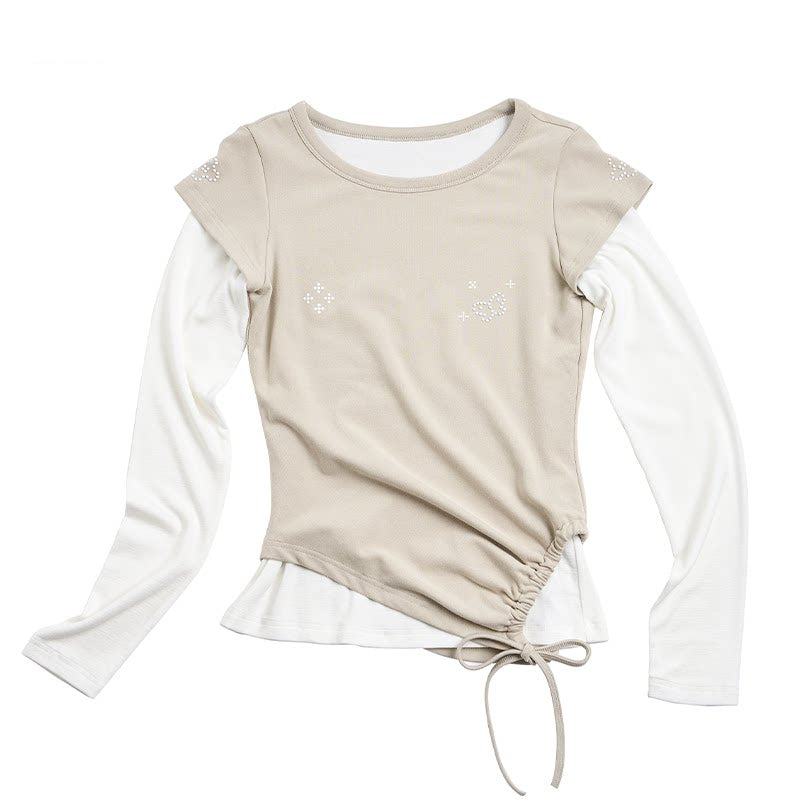 Breathing Aesthetics Rhinestone Blouse