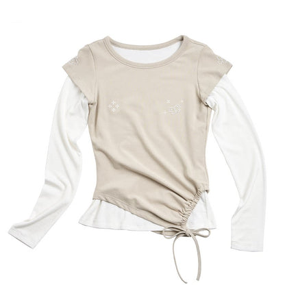 Breathing Aesthetics Rhinestone Blouse