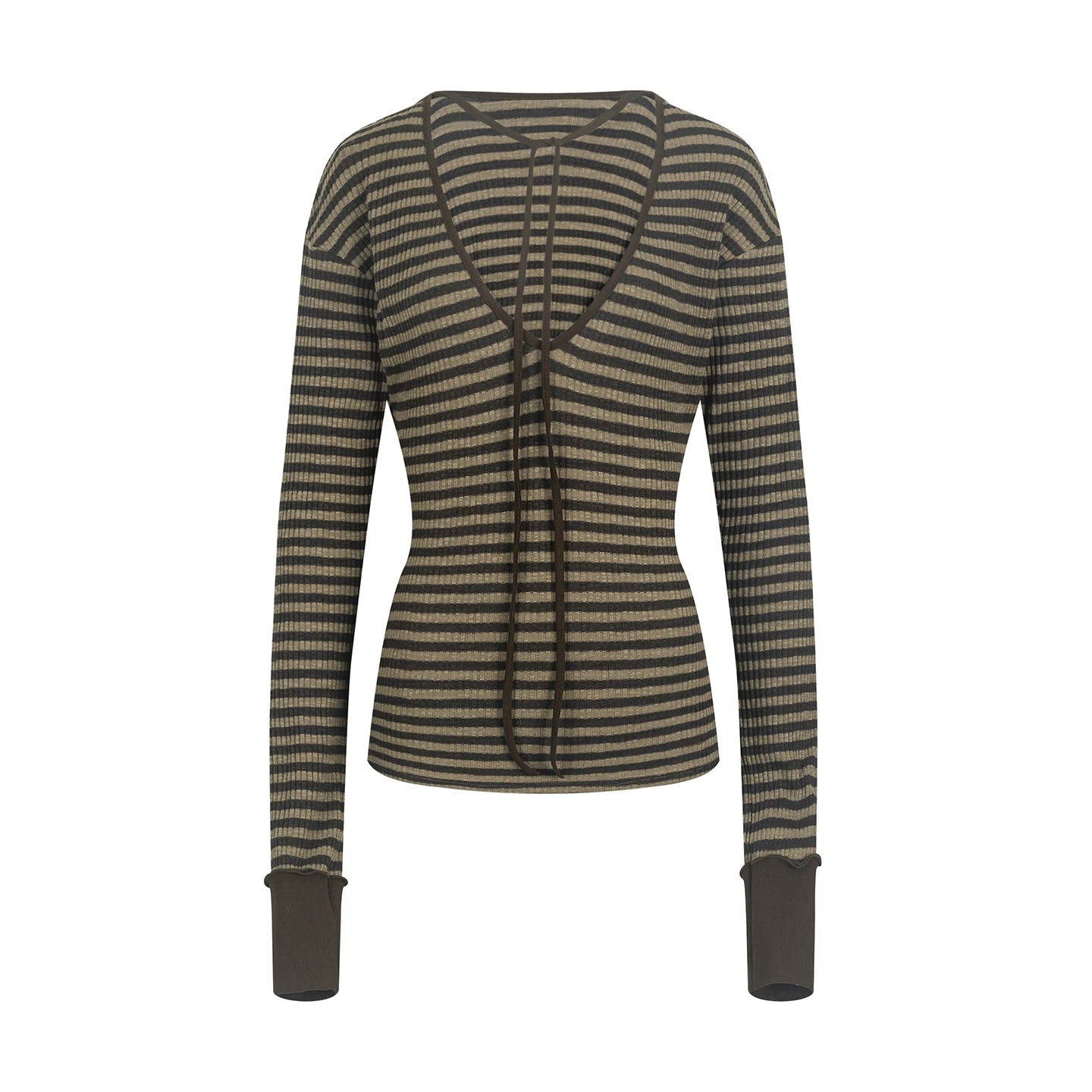 Sweet Tie V-Neck Blouse Top