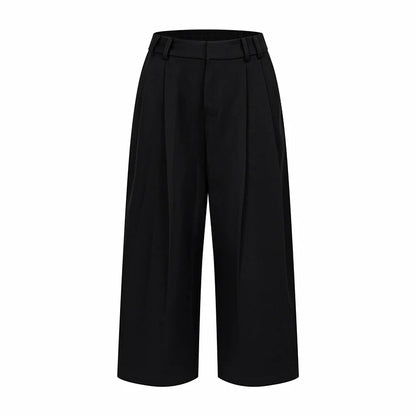 High-Rise Cropped Casual Pants