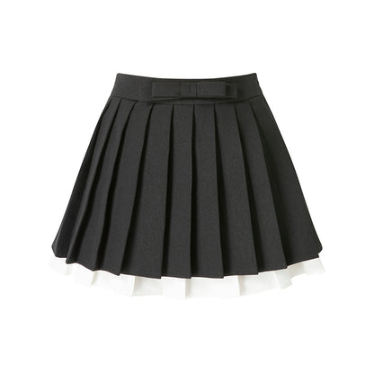 High-Waisted A-Line Pleated Skirt