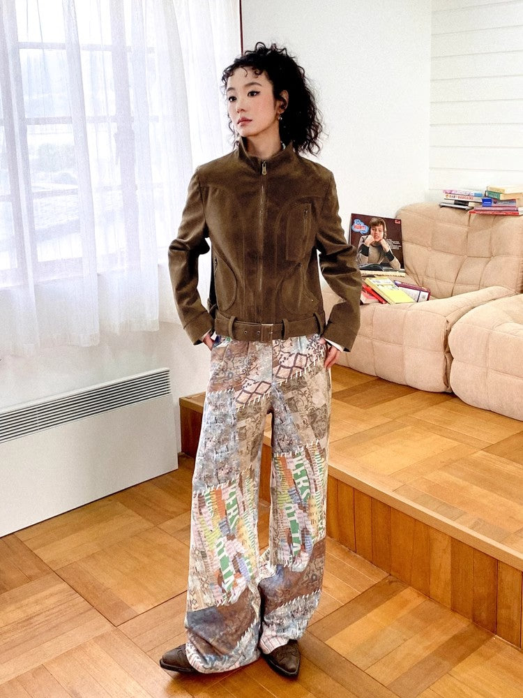 Printed casual pants