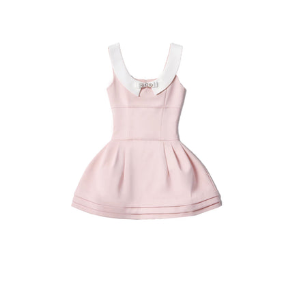 Pink Satin Vest Dress