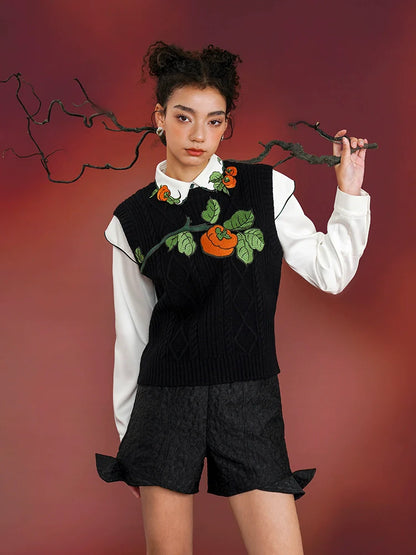 Chinese style embroidery vest and shirt