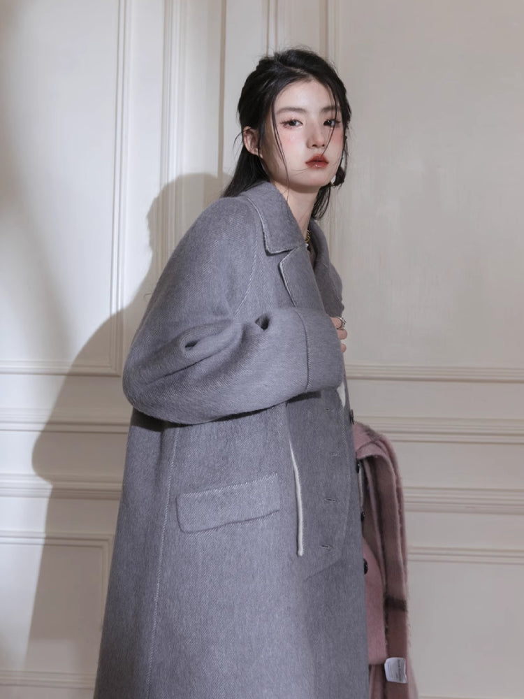 Double breasted wool coat