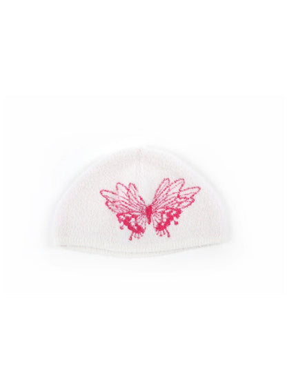 Round neck butterfly sweater + hat