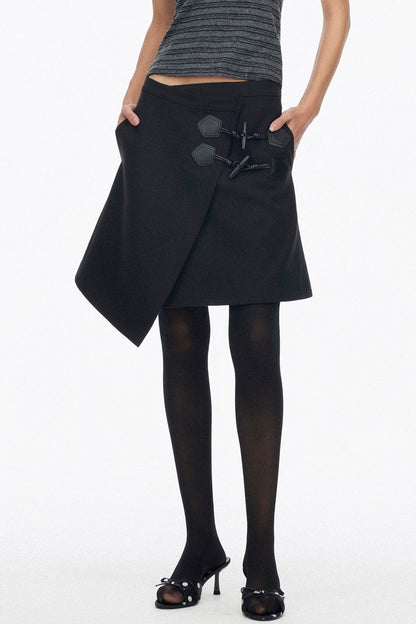 Low-Waist Toggle Skirt