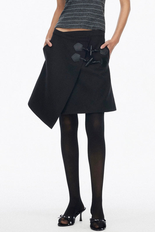 Low-Waist Toggle Skirt