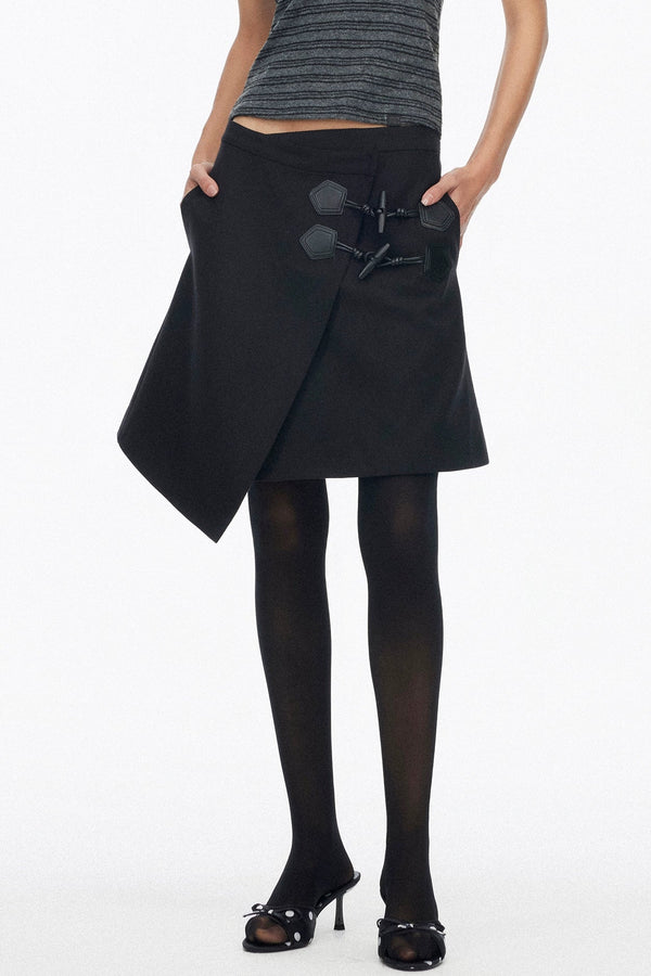 Low-Waist Toggle Skirt
