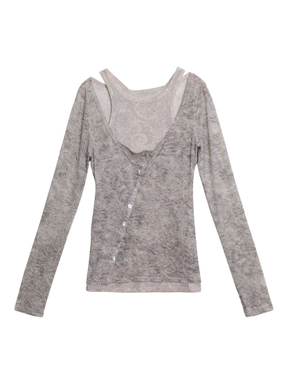 Vintage Acetate Knitted Top