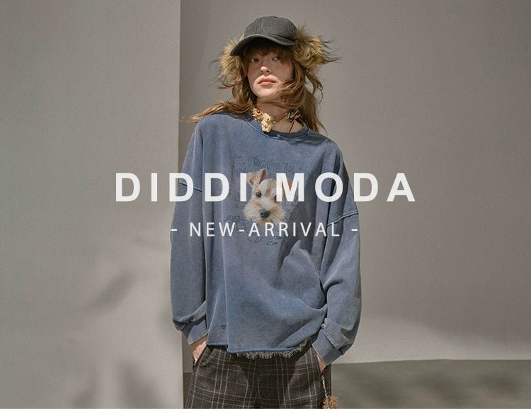 Retro Mottled Graphic Sweatshirt
