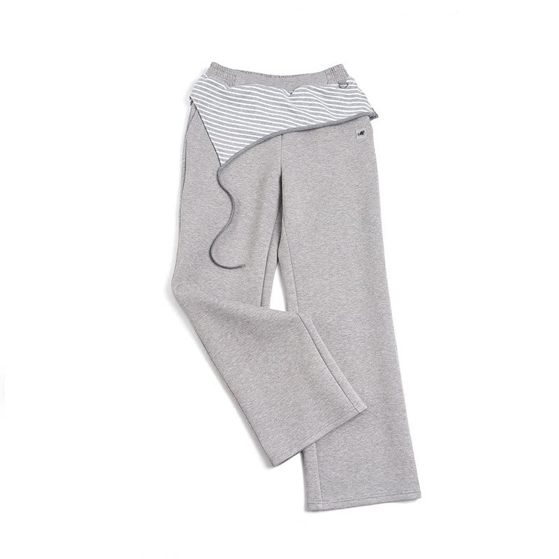 Color-Blocked Striped Cotton Pants