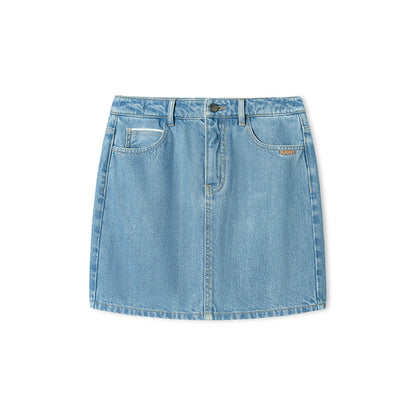 Red-eared Modern Denim Skirt