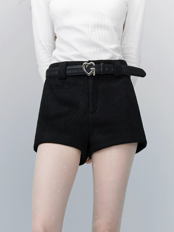 Tweed Shorts Girl Hip Casual Pants