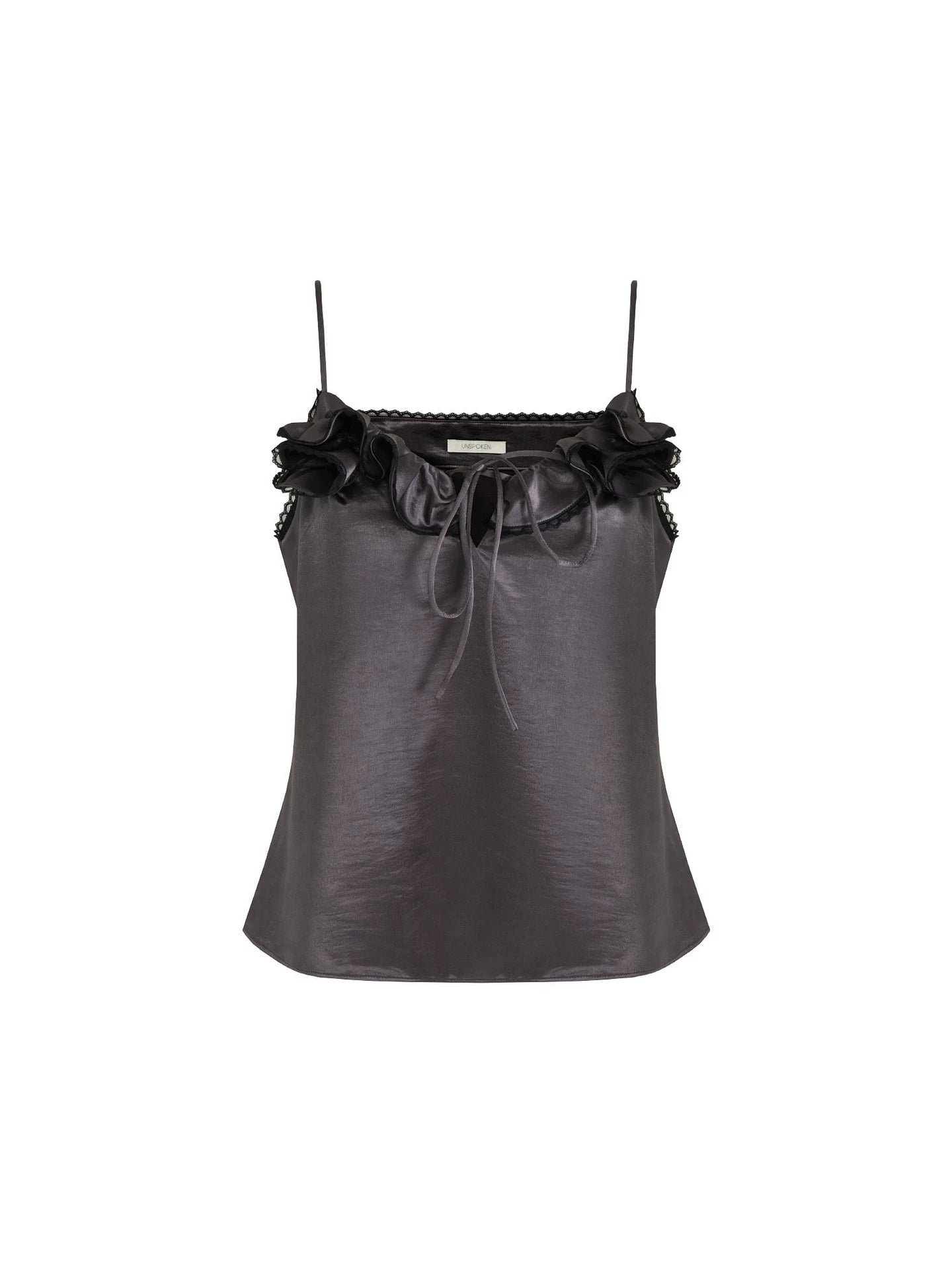 Lace-Trimmed Satin Camisole