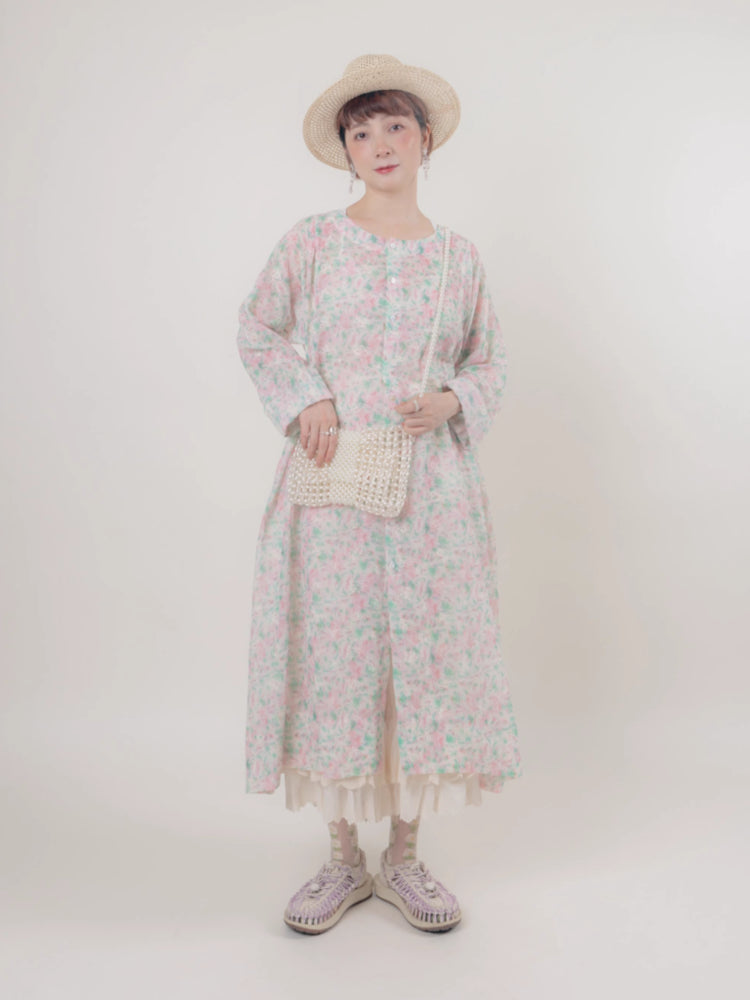 Floral doll style long dress