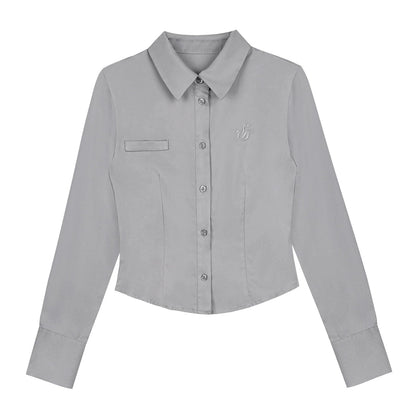 Gray Woolen Diagonal Shirt & Jacket Set-Up