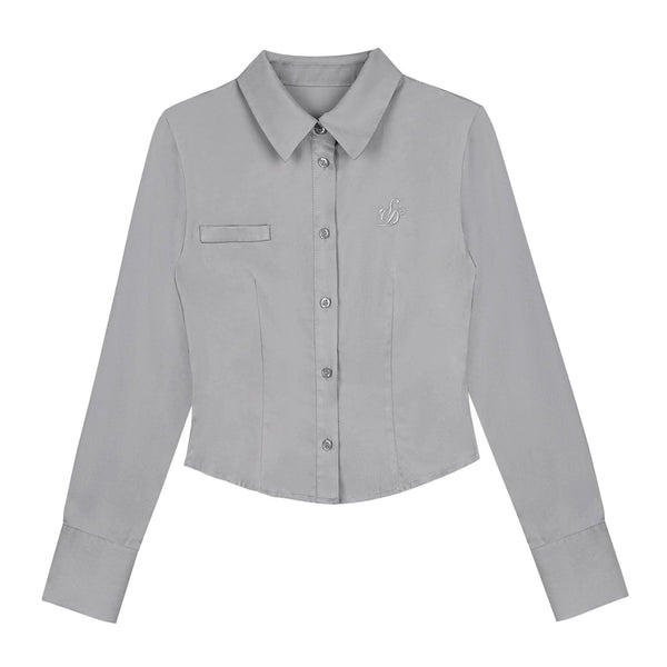 Gray Woolen Diagonal Shirt & Jacket Set-Up