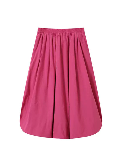 4 Color Bud Long Skirt