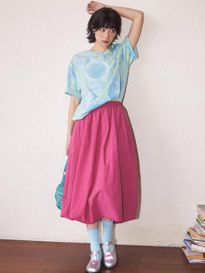 4 Color Bud Long Skirt