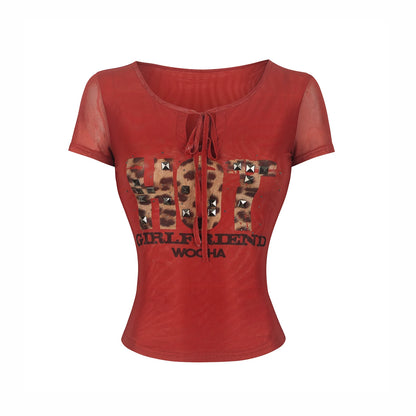 Spicy Print Cutout T-Shirt